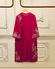 3 Piece - Pure Khaddi Silk Embroidered MTO0007 ( Made to Order)
