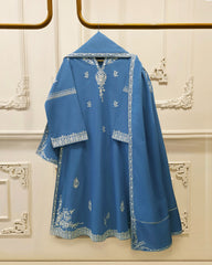 3 Piece - Embroidered Khaddar Suit S115740
