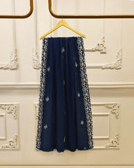3 Piece - Pure Embroidered Chiffon Suit S115741