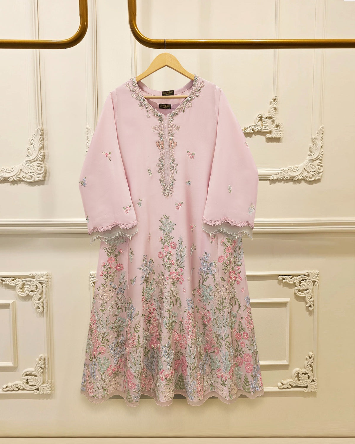 2 Piece- Pure Sheesha Silk Embroidered Suit S115759