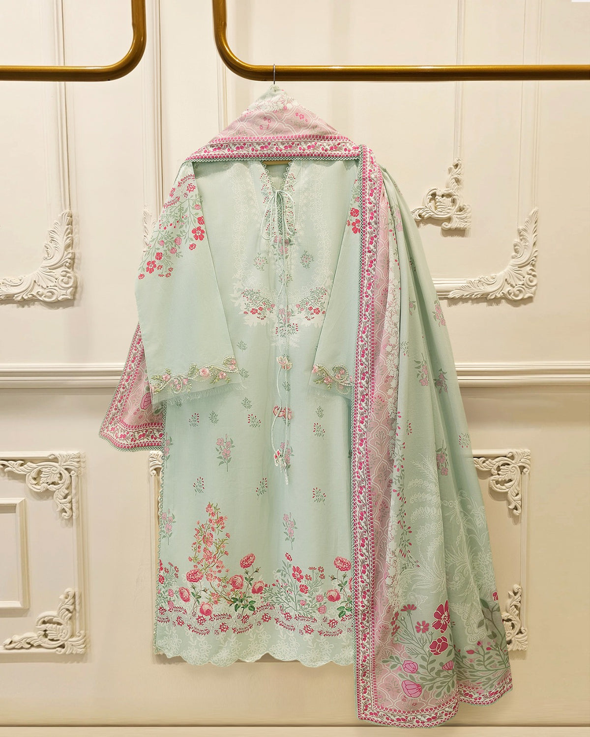 2 Piece - Digital Printed Cambric Suit S115729
