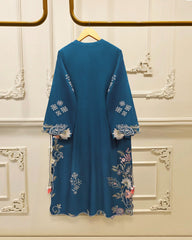 3 Piece - Pure Khaddi Silk Embroidered MTO0009 (Made to Order)