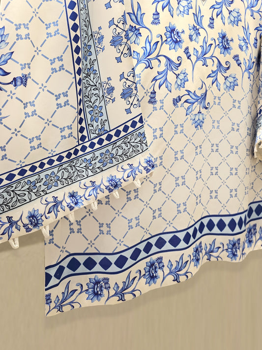 2 Piece- Printed Silk Co-ord Set S111737