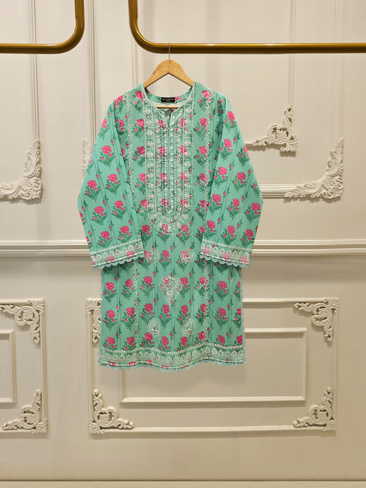 Digital Printed Embroidered Lawn Shirt S111740