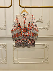 2 Piece- Printed Silk Co-ord Set S111807