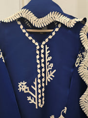 3 Piece- Pure Silk Net Embroidered Suit S111808