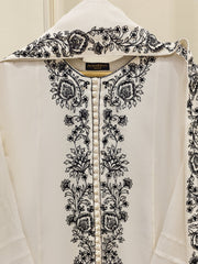 3 Piece - Pure Embroidered Cotton Net Suit S111856