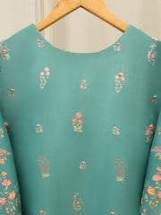 3 Piece- 100% Pure Raw Silk Embroidered Suit S111865