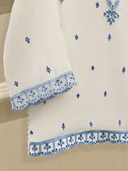 3 Piece - Pure Embroidered Cotton Net Suit S112000
