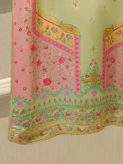 3 Piece- 100% Pure Raw Silk Embroidered Suit S111983