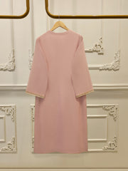 3 Piece - Pure Embroidered Cotton Net Suit S112037