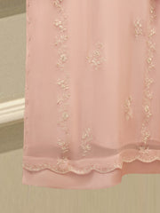 3 Piece - Pure Chiffon Embroidered Suit S112034