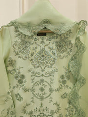 3 Piece-  Pure Embroidered Sheesha Silk Suit S112061