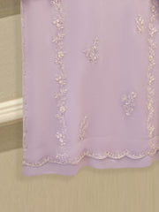 3 Piece - Pure Chiffon Embroidered Suit S112023