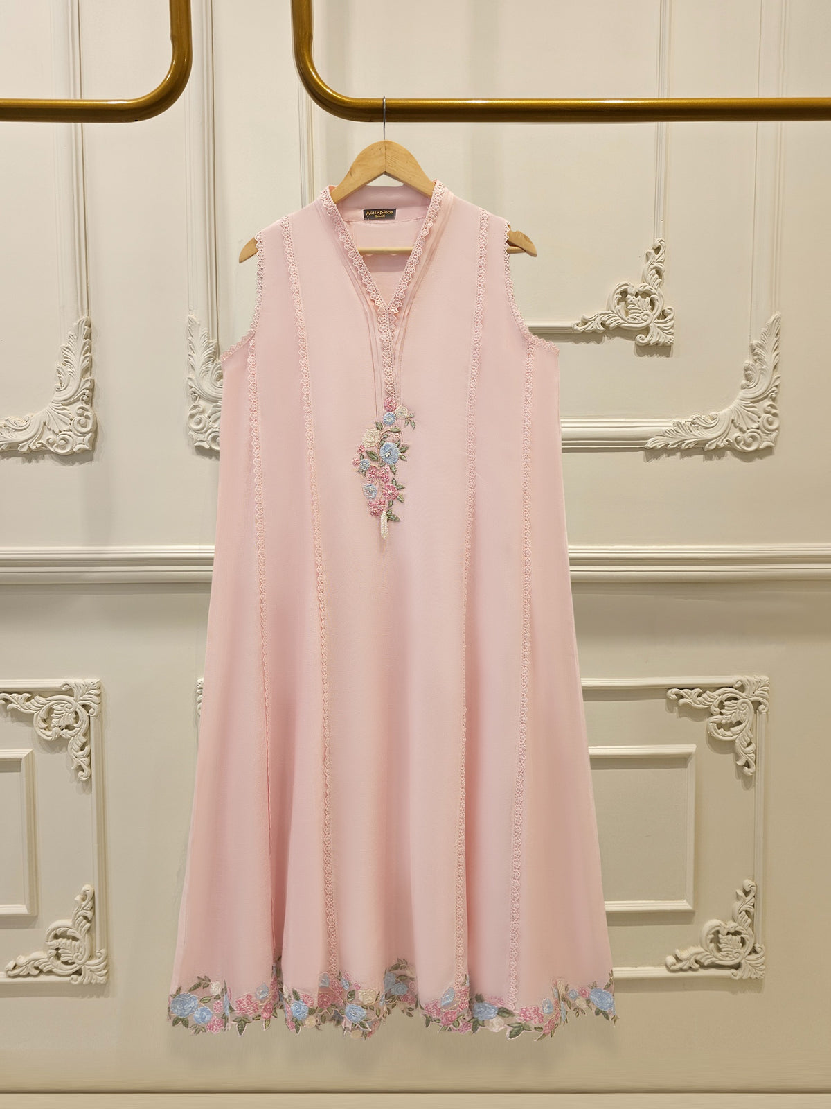2 Piece - Pure Embroidered Cotton Net Suit S112022