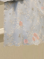 3 Piece- Pure Khadi Silk Embroidered Suit S112082