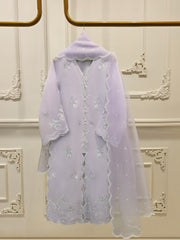 3 Piece - Pure Embroidered Organza Suit S112055
