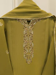 3 Piece - Embroidered Silk Net Suit S112118