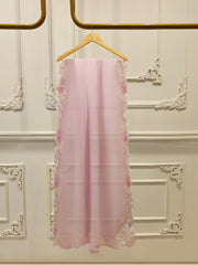 3 Piece- Pure Khadi Silk Embroidered Suit S112040