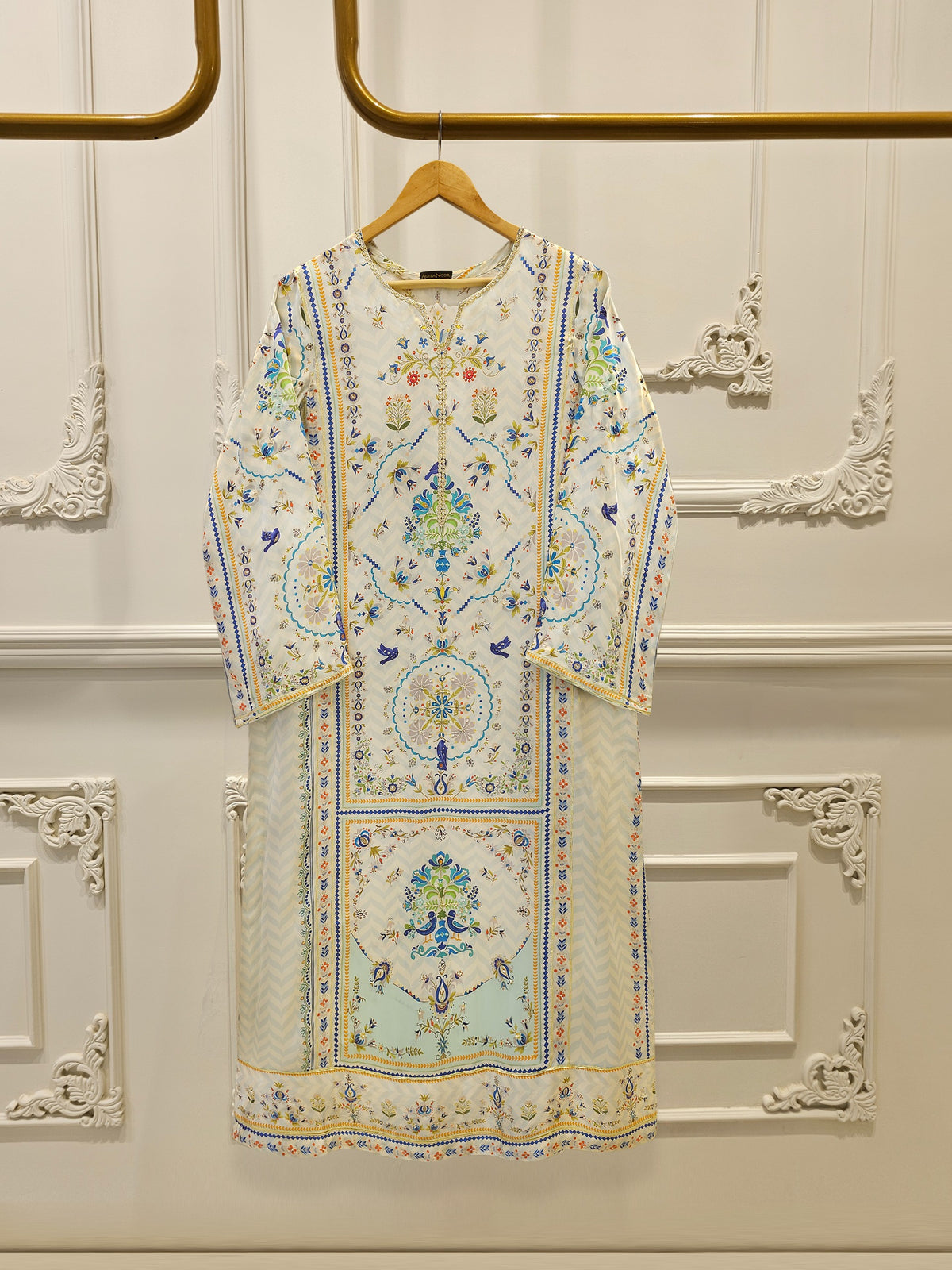 2 Piece - Pure Embroidered Charmeuse Silk Suit S112119