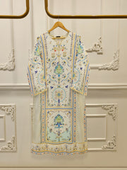 2 Piece - Pure Embroidered Charmeuse Silk Suit S112119