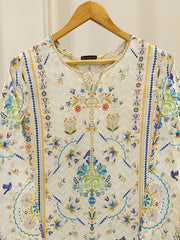 2 Piece - Pure Embroidered Charmeuse Silk Suit S112119