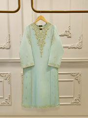 2 Piece - Embroidered Silk Net Suit S112109