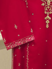 2 Piece - Embroidered Silk Net Suit S112132