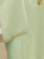 3 Piece - Pure Embroidered Cotton Net Suit S112189