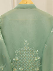 2 Piece - Pure Embroidered Cotton Net Suit S112199