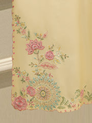 3 Piece- Pure Khadi Silk Embroidered Suit S112219