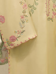 3 Piece- Pure Khadi Silk Embroidered Suit S112219