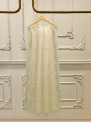 3 Piece- Pure Khadi Silk Embroidered Suit S112229