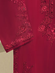 2 Piece - Pure Embroidered Cotton Net Suit S112285