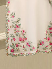 3 Piece - Pure Bamber Chiffon Embroidered Suit S112310