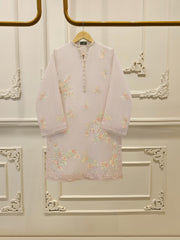 2 Piece - Pure Embroidered Cotton Net Suit S112356
