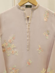 2 Piece - Pure Embroidered Cotton Net Suit S112356