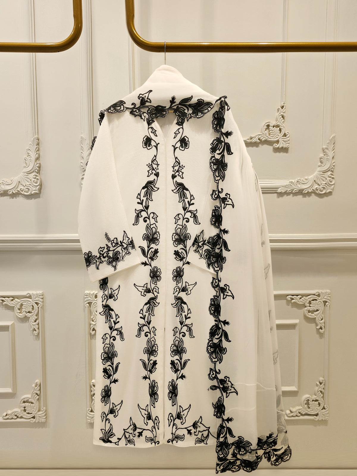 3 Piece - Pure Embroidered Cotton Net Suit S112348