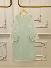 3 Piece - Pure Organza Embroidered Suit S112375
