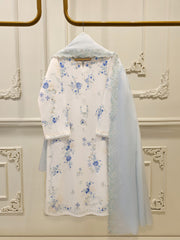 3 Piece - Embroidered Cambric Suit S112376