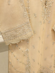 3 Piece - Pure Embroidered Cotton Net Suit S112383