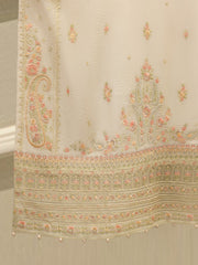 3 Piece - Pure Embroidered Cotton Net Suit S112389