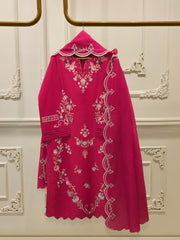 3 Piece - Embroidered Cambric Suit S112391
