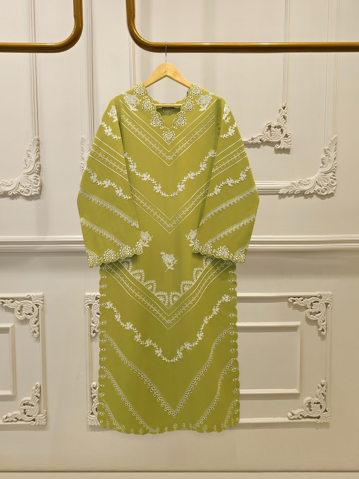 2 Piece - Embroidered Cambric Suit S112398