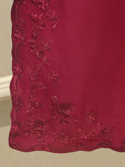 3 Piece-  Pure Embroidered Sheesha Silk Suit S112399