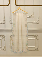 3 Piece - Pure Organza Embroidered Suit S112400