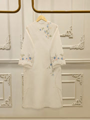 3 Piece- Pure Khaddi Silk Embroidered Suit S112438