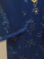 3 Piece - Pure Chiffon Embroidered Suit S112468