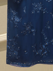 3 Piece - Pure Chiffon Embroidered Suit S112468