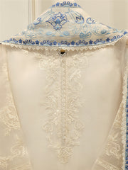 3 Piece - Pure Organza Embroidered Suit S112457